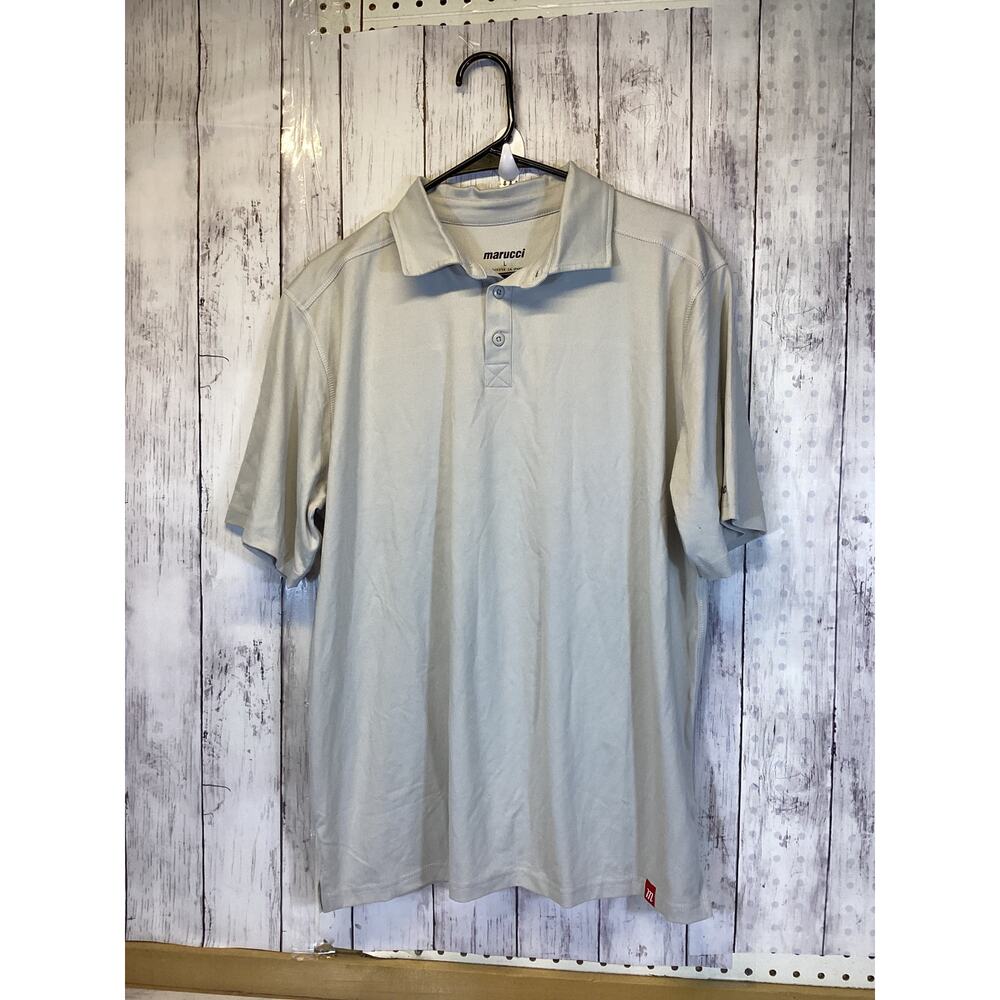 Marucci performance polo shirt polyester blend fabric  Size -L W44 L27